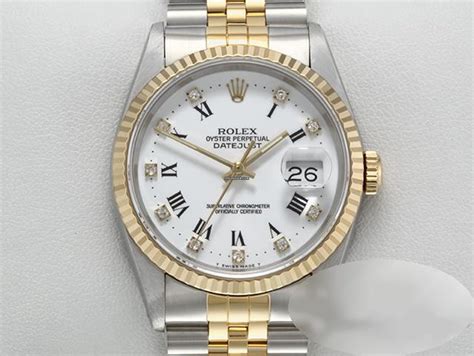 rolex datejust 16233 stahl gelbgold 750 automatik 36 mm